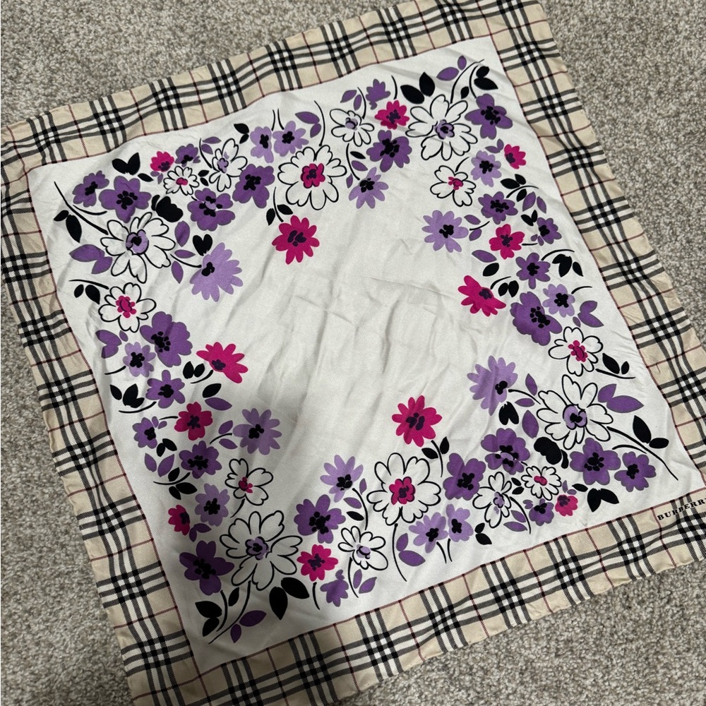 Authentic Burberry Silk Square - image 3